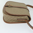 CELINE Macadam Canvas Shoulder Bag Beige Auth ai726-3