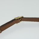 CELINE Macadam Canvas Shoulder Bag Beige Auth ai726-8