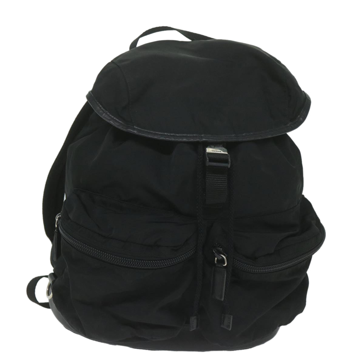 PRADA Backpack Nylon Black Auth ai735