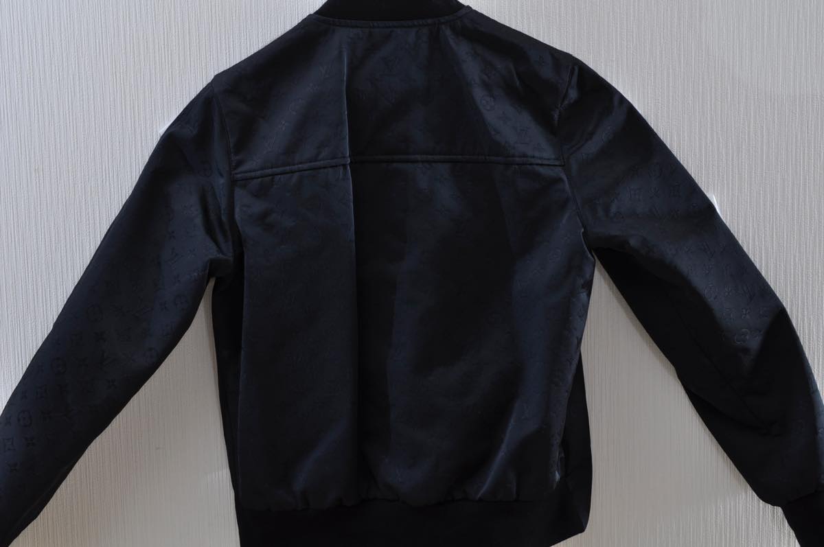 LOUIS VUITTON Nylon Jacket Size 38 Japan limited Black LV Auth ak066
