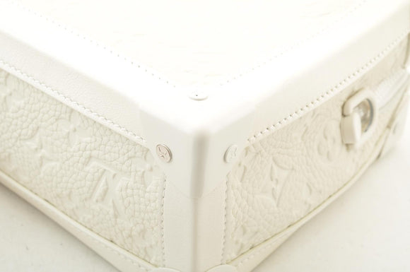 LOUIS VUITTON Virgil Abloh Shoulder Bag Soft Trunk Box White M53254 Auth ak104A