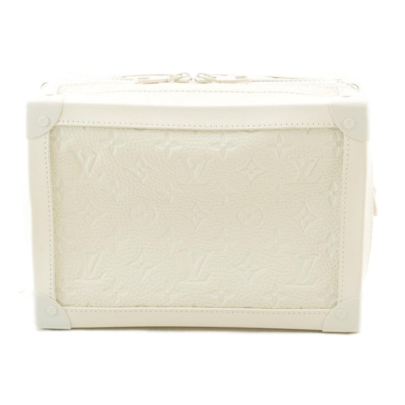 LOUIS VUITTON Virgil Abloh Shoulder Bag Soft Trunk Box White M53254 Auth ak104A