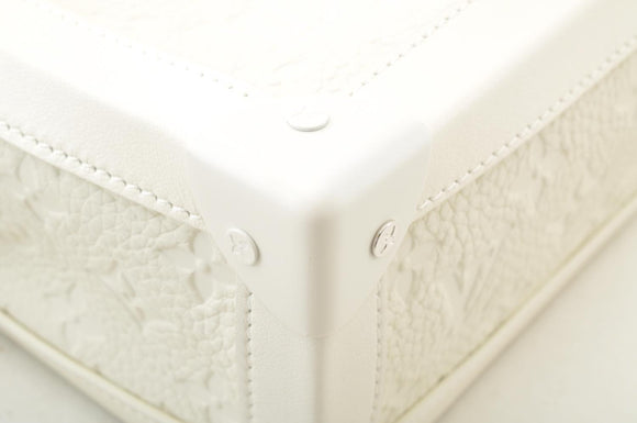 LOUIS VUITTON Virgil Abloh Shoulder Bag Soft Trunk Box White M53254 Auth ak104A