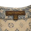 LOUIS VUITTON x Supreme Denim Baseball Shirt Blue Size XXS Auth ak158-10