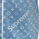 LOUIS VUITTON x Supreme Denim Baseball Shirt Blue Size XXS Auth ak158-6