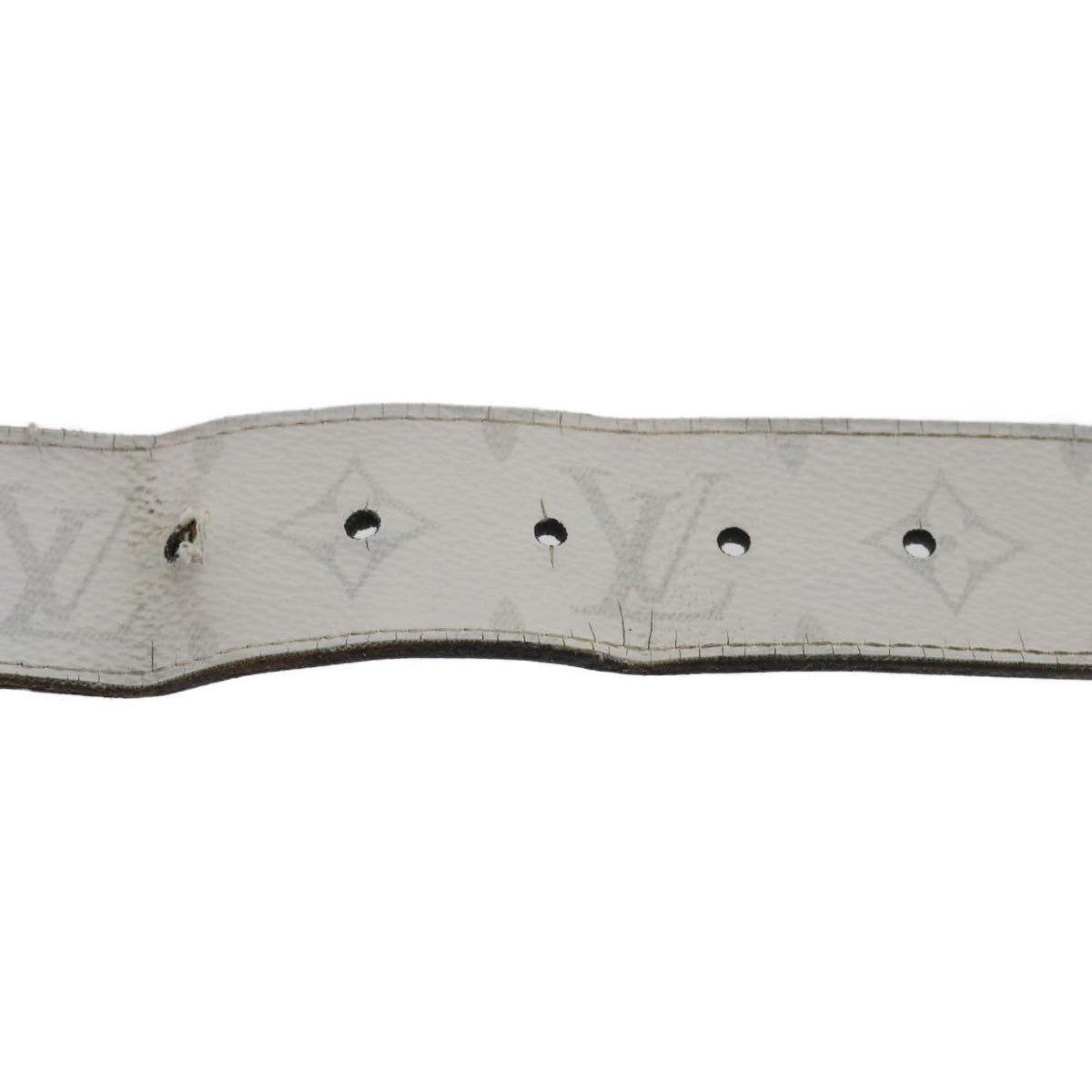 LOUIS VUITTON Monogram Ceinture Reverso Belt White Navy M0003 LV Auth ak171