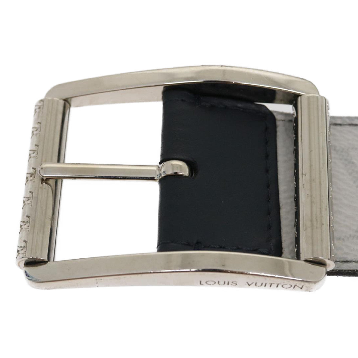 LOUIS VUITTON Monogram Ceinture Reverso Belt White Navy M0003 LV Auth ak171