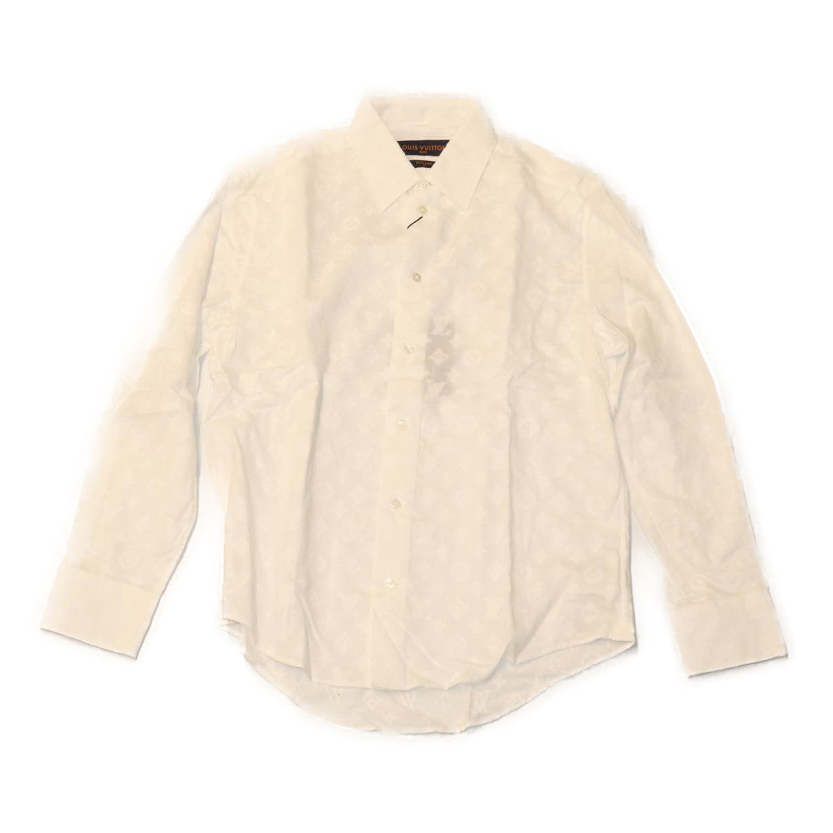 LOUIS VUITTON Shirt XS Cotton Lyocell White HUE HFS80W LV Auth ak187A