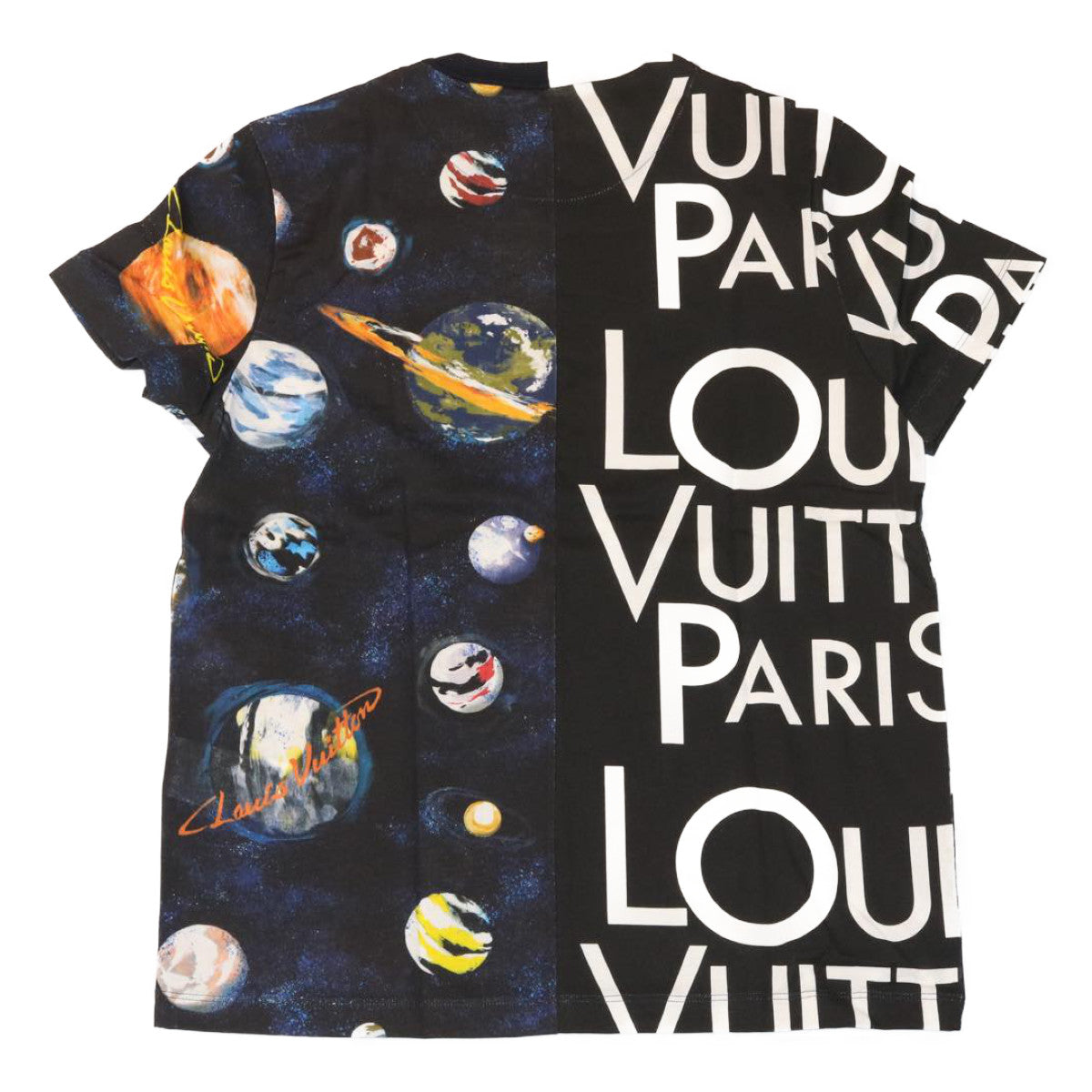 LOUIS VUITTON Short-Sleeved T-shirt XS Black HGY13WFMB LV Auth ak188A