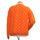 LOUIS VUITTON Monogram Jacquard Crew Neck Sweatshirt XS Orange RM192M Auth ak191-14
