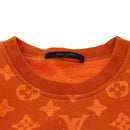 LOUIS VUITTON Monogram Jacquard Crew Neck Sweatshirt XS Orange RM192M Auth ak191-5