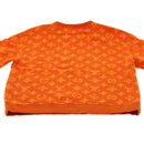 LOUIS VUITTON Monogram Jacquard Crew Neck Sweatshirt XS Orange RM192M Auth ak191-6