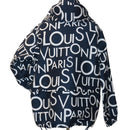 LOUIS VUITTON Hoodie Galaxy Packable Logo Jacket 19SS Navy White LV Auth ak192-2