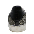 LOUIS VUITTON Front Low Line Glitter Sneakers Leather 38.5 Silver LV Auth ak199-8