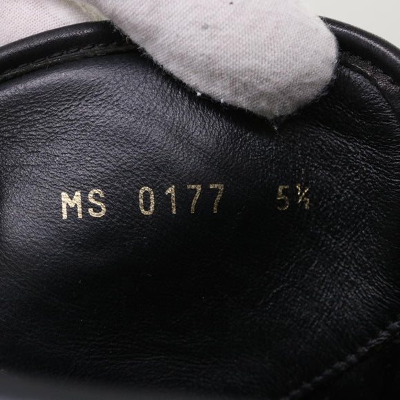 LOUIS VUITTON High Top Sneakers Exotic Leather 5.5 Black Red LV Auth ak201