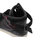 LOUIS VUITTON High Top Sneakers Exotic Leather 5.5 Black Red LV Auth ak201-18