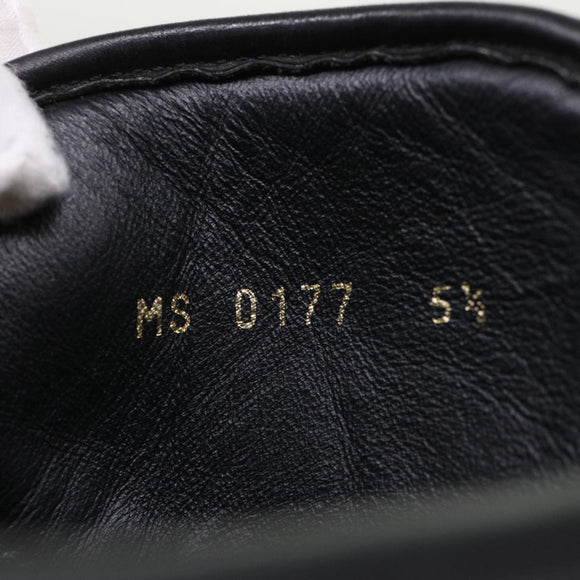 LOUIS VUITTON High Top Sneakers Exotic Leather 5.5 Black Red LV Auth ak201