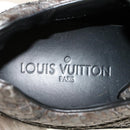 LOUIS VUITTON Sneakers Exotic Leather 6 Black LV Auth ak202-14