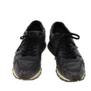 LOUIS VUITTON Sneakers Exotic Leather 6 Black LV Auth ak202-2
