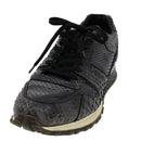 LOUIS VUITTON Sneakers Exotic Leather 6 Black LV Auth ak202-3