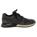 LOUIS VUITTON Sneakers Exotic Leather 6 Black LV Auth ak202-5