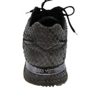 LOUIS VUITTON Sneakers Exotic Leather 6 Black LV Auth ak202-6