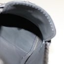 LOUIS VUITTON Driving Shoes Exotic Leather 7 Black Gray LV Auth ak212-9