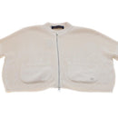 LOUIS VUITTON Knitted Sweater Jacket Cotton XS Beige RM181 GDJ HEN61W Auth ak213-2