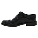 LOUIS VUITTON Wing Tip Medallio Shoes Leather 5.5 M Black MP3136 LV Auth ak214-13