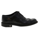 LOUIS VUITTON Wing Tip Medallio Shoes Leather 5.5 M Black MP3136 LV Auth ak214-14