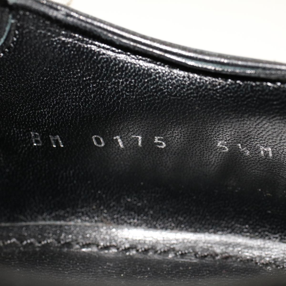 LOUIS VUITTON Wing Tip Medallio Shoes Leather 5.5 M Black MP3136 LV Auth ak214