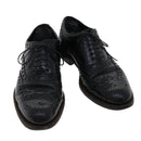 LOUIS VUITTON Wing Tip Medallio Shoes Leather 5.5 M Black MP3136 LV Auth ak214-2