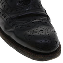 LOUIS VUITTON Wing Tip Medallio Shoes Leather 5.5 M Black MP3136 LV Auth ak214-20