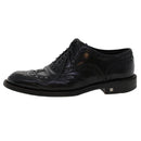 LOUIS VUITTON Wing Tip Medallio Shoes Leather 5.5 M Black MP3136 LV Auth ak214-4