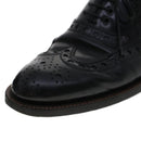 LOUIS VUITTON Wing Tip Medallio Shoes Leather 5.5 M Black MP3136 LV Auth ak214-9