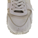 LOUIS VUITTON Monogram Runaway Line Sneakers Leather 6 White LV Auth ak215-12