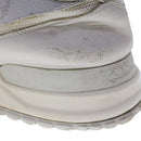 LOUIS VUITTON Monogram Runaway Line Sneakers Leather 6 White LV Auth ak215-18