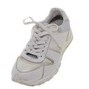 LOUIS VUITTON Monogram Runaway Line Sneakers Leather 6 White LV Auth ak215-3