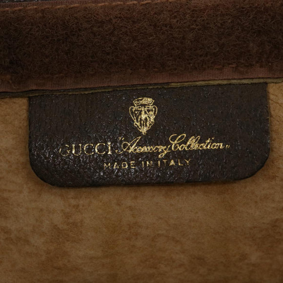 GUCCI GG Canvas Web Sherry Line Clutch Bag Beige Red Green Auth am3107