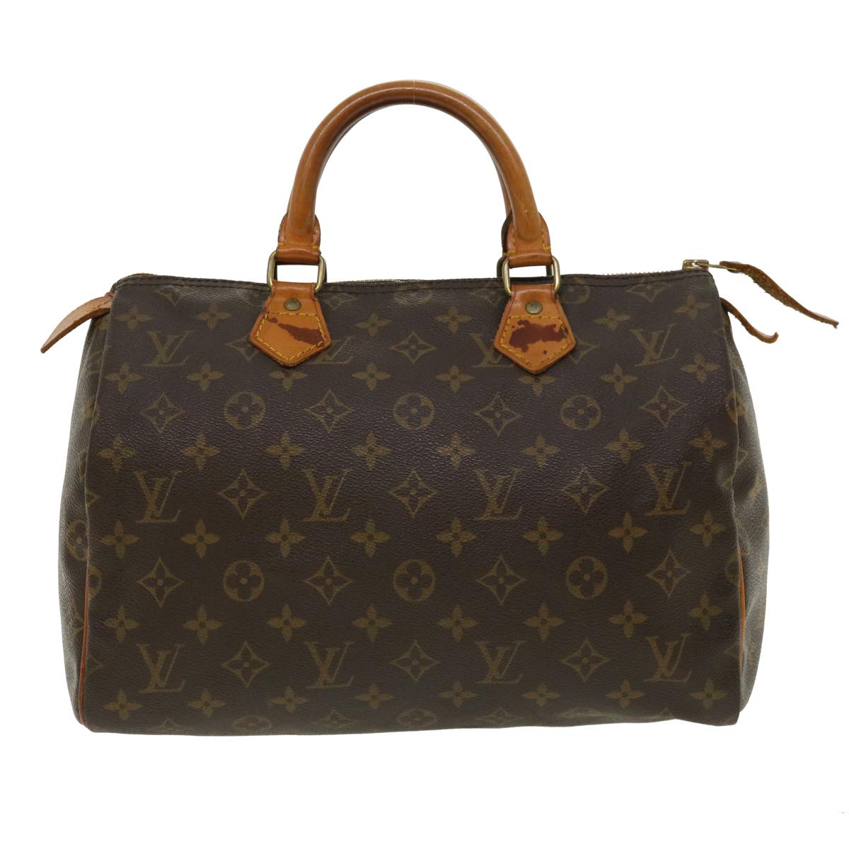 LOUIS VUITTON Monogram Speedy 30 Hand Bag M41526 LV Auth am3137