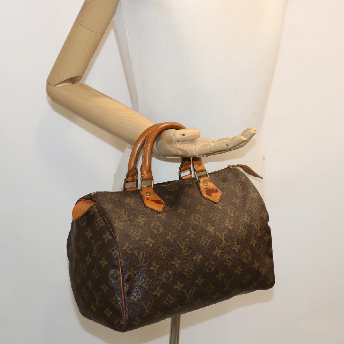 LOUIS VUITTON Monogram Speedy 30 Hand Bag M41526 LV Auth am3137