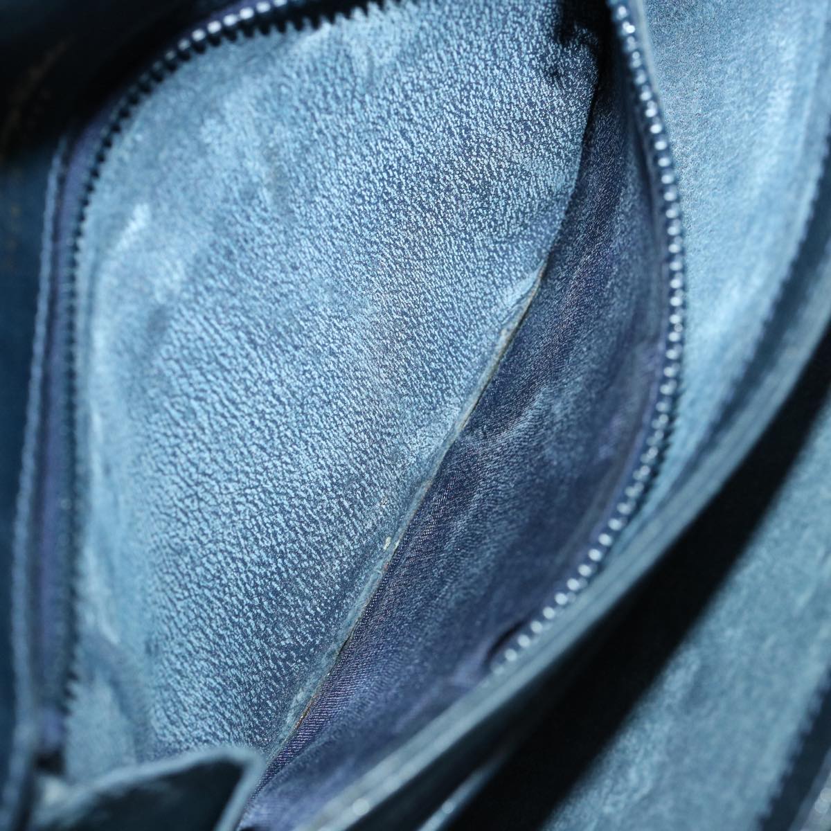 GUCCI GG Canvas Shoulder Bag PVC Leather Navy Auth am3194