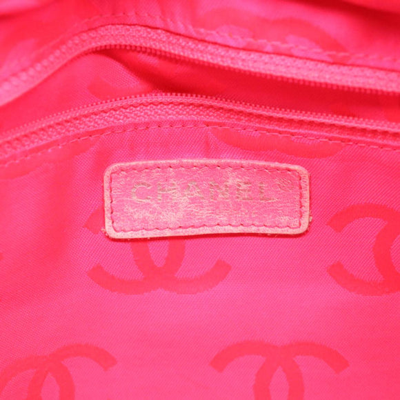 CHANEL Cambon Line Tote Bag Pink Gray CC Auth am3204