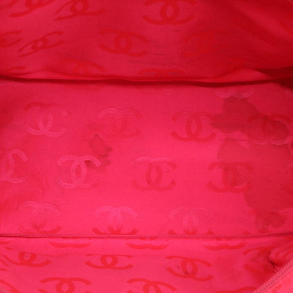 CHANEL Cambon Line Tote Bag Pink Gray CC Auth am3204