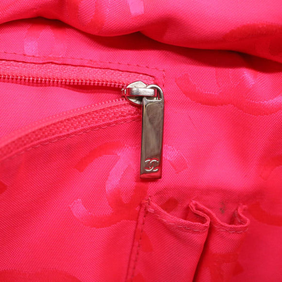 CHANEL Cambon Line Tote Bag Pink Gray CC Auth am3204