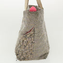 CHANEL Cambon Line Tote Bag Pink Gray CC Auth am3204-3