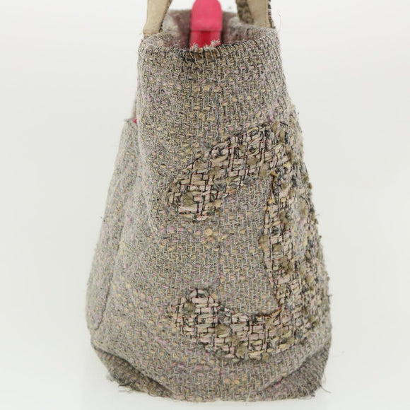 CHANEL Cambon Line Tote Bag Pink Gray CC Auth am3204