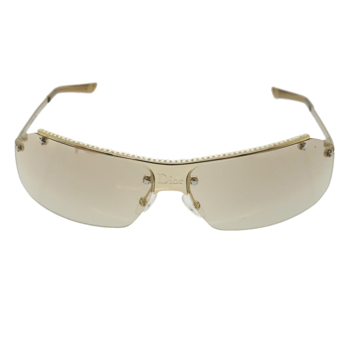 Christian Dior Sunglasses Glass Gold Auth am3245 - 0