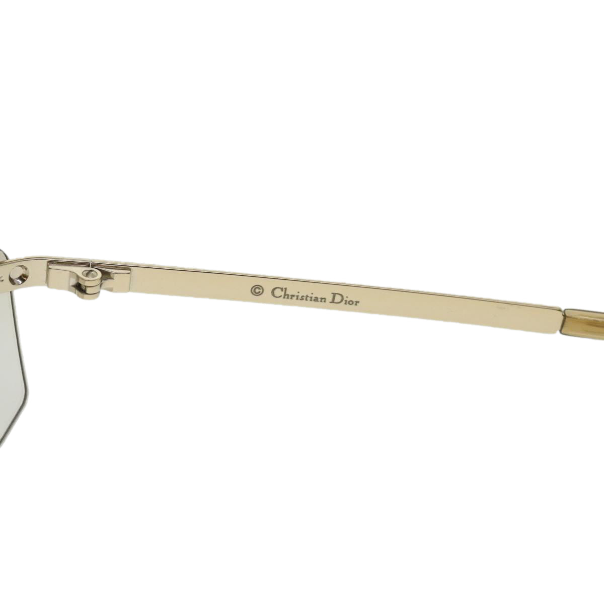 Christian Dior Sunglasses Glass Gold Auth am3245