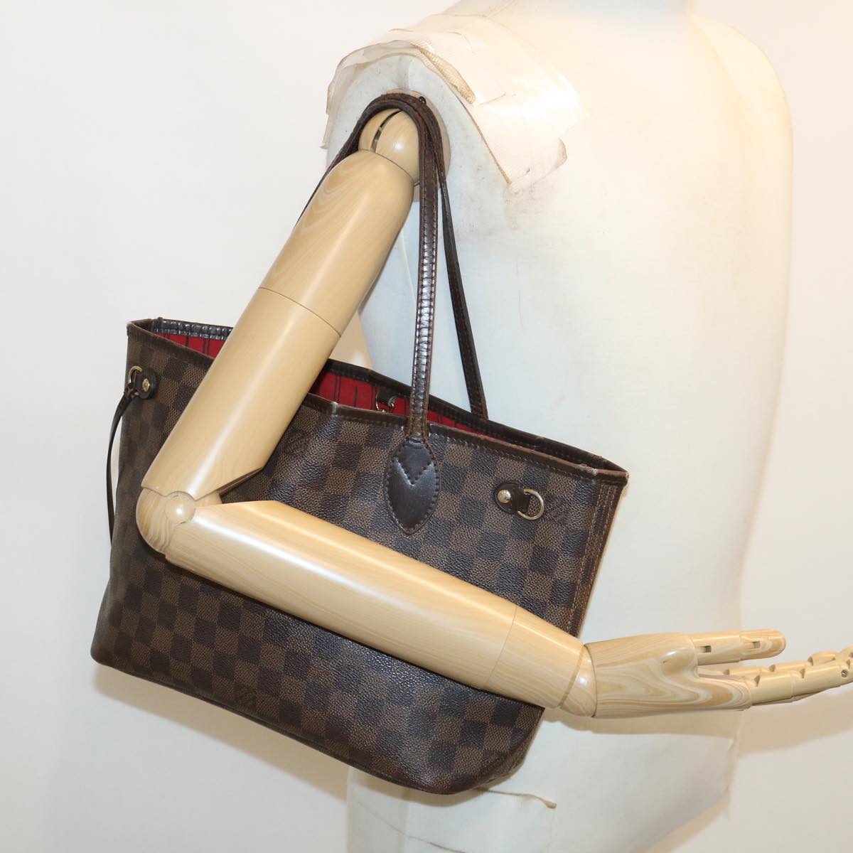 LOUIS VUITTON Damier Ebene Neverfull PM Tote Bag N51109 LV Auth am3318